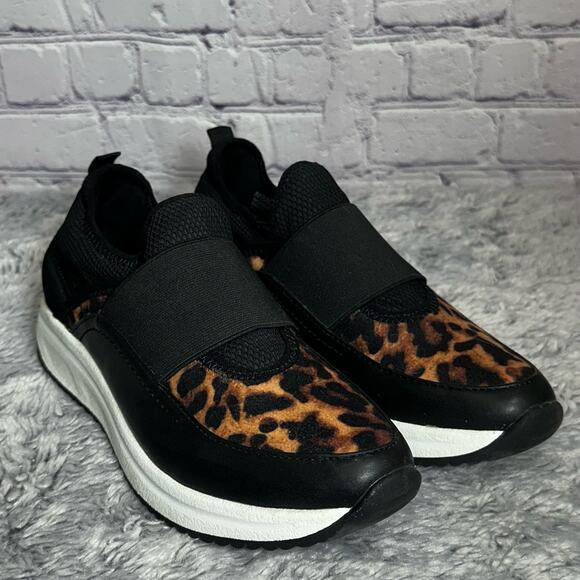 Anne Klein Sport Cheetah Print Slip On Sneakers Size 7M Athletic Shoes Workout - Picture 2 of 10